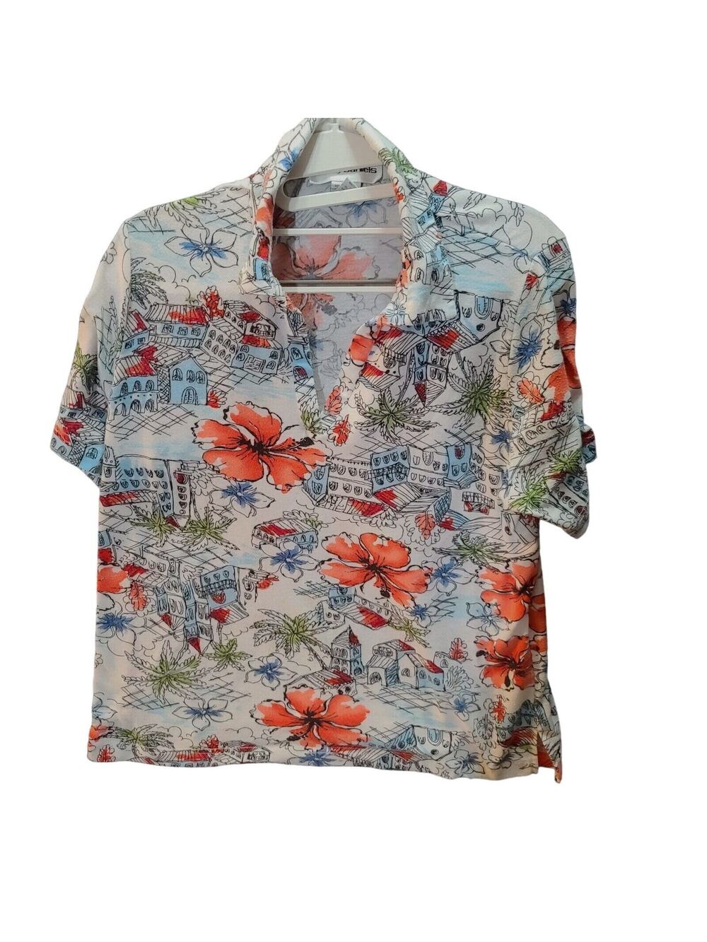 Cathy Daniels Womens Top Multi-Color Size Medium Polyester Blend Stretch